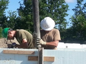 james and chris pouring