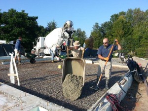 Pouring the Garage Slab